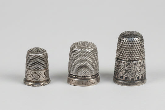 Three silver thimbles - 2 hallmarked