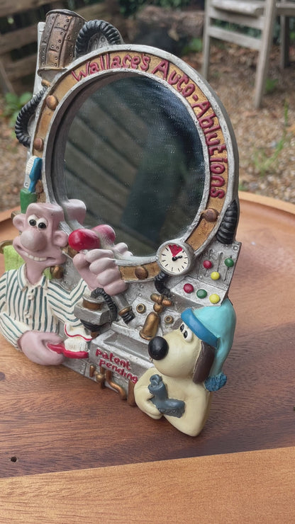 Wallace and Gromit shaving mirror 19cm tall