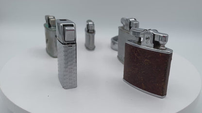Vintage Sextet of Collectible Pocket Lighters: Ronson, Sim, and Marilyn Monroe Champ – Mid-20th Century & Modern