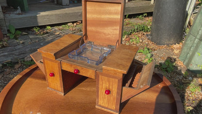 Art Deco working cigarette dispenser in the form of a Deco desk -Japanese 1930's