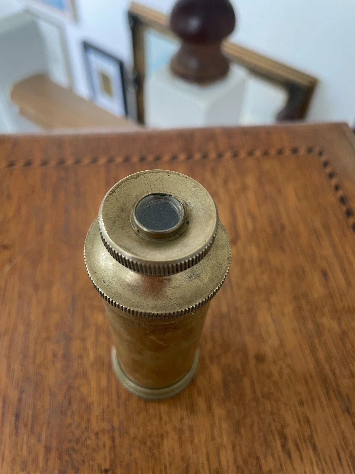 Antique Stanley London Brass Field Microscope – Compact Pull-Tube Optical Instrument (c.1910–30)